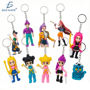 Llavero ELE-GATE K-Demon Hunter, Diseño Divertido de Dibujos Animados, Material de Goma No Tóxica, Colores Claros - Product Image 1