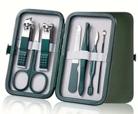 Kit de soin des ongles 3 en 1, coupe-ongles en acier inoxydable, outils pour cuticules, étui portable, manucure, pédicure, usage adulte, style classique, personnalisé