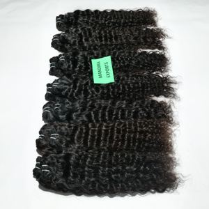 Extensiones de Cabello Humano Virgen Natural, Doble Trama, Estilo Ondulado Natural Indio y Rizado, Cutícula Alineada - Product Image 5