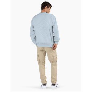 Sweat-shirts en molleton pour hommes, grande taille, fabriqués en usine, décontractés, hiver, couleur unie, col rond, coupe classique, couleurs personnalisées, logo, haute qualité - Product Image 4