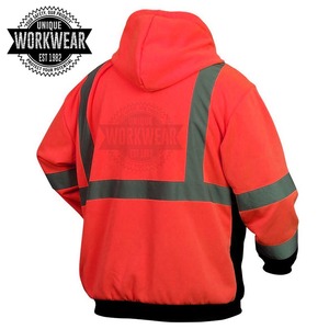 Sudadera con Capucha de Alta Visibilidad para Hombre, Ropa de Trabajo de Seguridad Reflectante, Mezcla de Poliéster/Algodón, Certificación CE, Impresión por Transferencia de Calor - Product Image 5