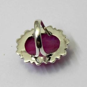 Anillo de piedras preciosas de plata esterlina 925 con piedra lunar arcoíris rosa, regalo de joyería de corte ovalado de diseñador para su boda o aniversario - Product Image 5