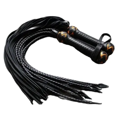 Flogger Da 100 Falls Da Bò Thật Tay Cầm Bện Màu Đen Đồ Chơi Tình Dục Cặp Đôi Cực Đoan Roi Da Hạng Nặng