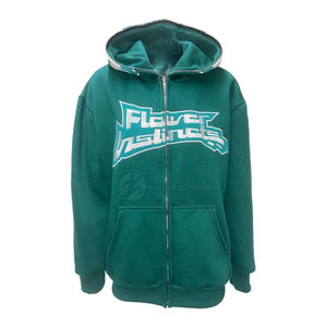 Women's Winter Casual Oversize Pullover Hoodie Custom Logo Printed Fleece Lined <b>Rhinestone</b> Plus Size Hooded 100% Cotton - Product Image 1