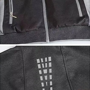 เสื้อกีฬาโพลีเอสเตอร์ระบายอากาศลายทางแบบคลาสสิกสำหรับทุกเพศเสื้อแจ็กเก็ตกางเกงเหงื่อกางเกงสเวตเตอร์แบบปะต่อลำลองออกแบบสำหรับ - Product Image 6