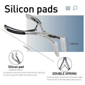 Outils d'extensions de cheveux pince pince outil pour micro anneau lien perle extensions de cheveux humains pince d'extension de cheveux en acier poli - Product Image 4