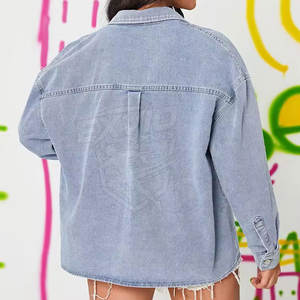 Chemise en jean pour femme en coton respirant à séchage rapide, confortable, prix abordable, usage décontracté, quantité en gros - Product Image 3