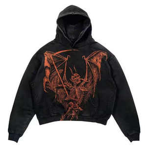 Sweat-shirt personnalisé pour l'hiver, poids lourd, surdimensionné, vêtements de rue, sweat-shirt à capuche court Boxy 3D gaufré brodé Design Applique Technique - Product Image 6