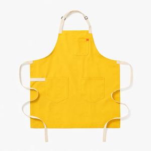 Delantal de Pechera sin Mangas Azul Claro con 3 Bolsillos, Lona Tejida, Lavable a Máquina, Ecológico, Resistente al Agua, para Cocinar y Uso Diario - Product Image 5