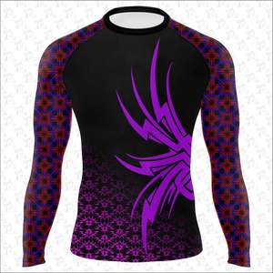 เสื้ออัดผู้ชายแห้งเร็วขายส่งเสื้อยืดพิมพ์ระเหิดแบบกําหนดเองยามผื่นผู้ชายระบายอากาศได้เอง - Product Image 1