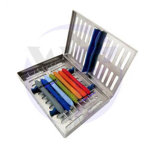 Juego de curetas dentales Gracey, kit de 7 piezas, casete de estabilización, escaladores de higiene quirúrgica recubiertos de silicona, procedimientos periodontales - Product Image 2