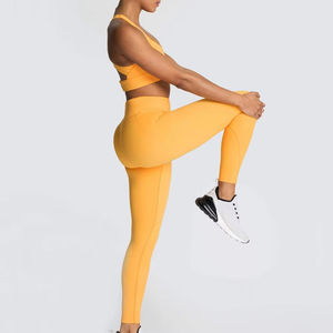 2026 Latest Design Women Yoga <b>Leggings</b> Set Sports Gym Wear Fitness Sets Compression <b>Scrunch</b> Seamless Bra <b>Leggings</b> Elastic Waist - Product Image 4