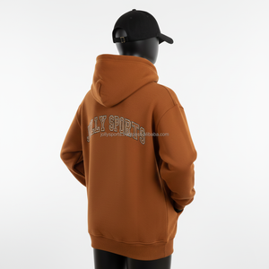 Sweat à capuche pour femme en molleton de coton 320 GSM, marron et plusieurs couleurs, logo personnalisé, design strass, basiques pour femme - Product Image 5