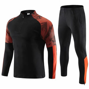 ชุดวอร์มสำหรับผู้ชายเสื้อแจ็กเก็ตน้ำหนักเบาและกางเกงจ็อกเกอร์ชุดวอร์มผู้หญิงพร้อมกางเกงเอวสูงและเสื้อครอปมีฮู้ด - Product Image 1