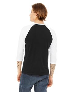 Bella + Canvas Unisex 3/4-Sleeve <b>Baseball</b> T-Shirt-XS to 2XLSporty and Breathable 3/4 Sleeve <b>Baseball</b> Raglan Breathable <b>Tee</b> - Product Image 3
