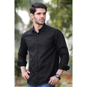 Chemise habillée en coton Mason pour homme Unze London, manches longues, tissu popeline tissé, col montant, taille 6XL, pour le travail - Product Image 6
