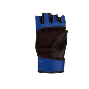 Guantes de MMA Personalizados Azul Negro Transpirables que Absorben la Humedad, de Cuero PU, sin Dedos, con Cierre de Velcro, para Entrenamiento de Grappling y Boxeo - Product Image 3