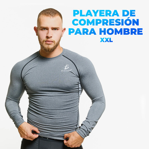 Magliette da Palestra a Compressione Traspiranti a Maniche Lunghe XXL per Uomo - Product Image 6