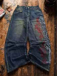 Nuevos Jeans de Mezclilla Cómodos con Cierre de Cordón Bordado, Bolsillos Rectos y Corte Bootcut, Transpirables, Ligeros, Casuales y de Primera Calidad - Product Image 4