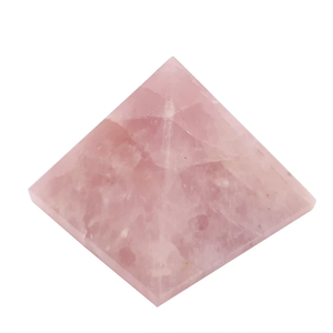 Piedra preciosa de ágata piramidal de cristal de cuarzo rosa natural al por mayor, piedra curativa Reiki para uso como regalo, regalos novedosos - Product Image 4