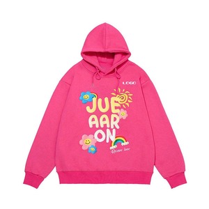 Wholesale Winter Oversized Cotton Blended <b>Fleece</b> Pullover Hoodie for Men Custom Fashion Digital Printing Streetwear - Product Image 5