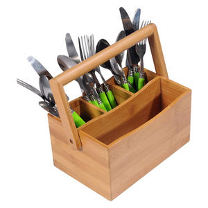 American Mango Wood <b>Cutlery</b> Holder Caddy Customized Design <b>Standing</b> Type Tableware Rack Wholesale Exported Flatware Serving Rack - Product Image 1