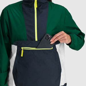 Conjunto de Chaqueta Cortavientos para Mujer, Fabricante Mayorista OEM, Chaqueta Cortavientos de Talla Grande con Paneles Estampados, Precio Económico, Personalización - Product Image 5