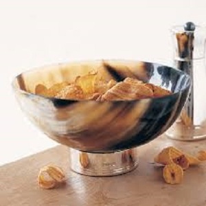 Ensaladera de Primera Calidad, Cuerno de Búfalo Natural Real, para Servir Ensaladas y Frutas, Cuencos de Cuerno para Decoración de Vajilla, Cocina y Hogar, de la India - Product Image 1