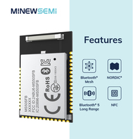 MinewSemi nRF52832 Nordic Zigbee, el Mejor Transmisor Bluetooth 5, Módulo Mesh Ble MS50SFB2 con Certificación KC para Conexión Inalámbrica