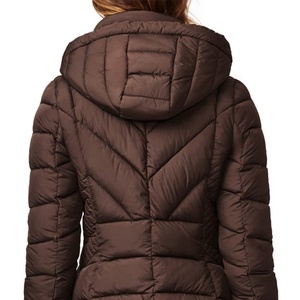 Femmes surdimensionné hiver coupe-vent doudoune Logo personnalisé grande taille col montant en gros personnalisé Design vierge 100% - Product Image 6