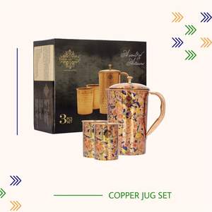 Jarra de cobre hecha a mano con mango de ágata natural para Decoración de cocina elegante - Product Image 6