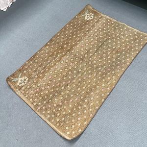 Turkish Vintage Rug 2.4x3.7 ft (74x113 cm), <b>Brown</b> Camouflage <b>Wool</b> Rug - Product Image 5