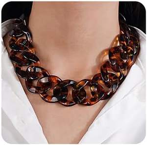 Cadena de eslabones de resina, amada por los artesanos de joyería y los estilistas de moda, diseñada para las tendencias de la joyería, fácil de usar. - Product Image 6