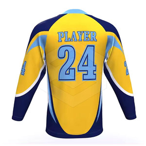 Camiseta de hockey sobre hielo de poliéster 100% en tamaño adulto ropa de entrenamiento Jersey Color sólido equipo deportivo Jersey de hockey sobre hielo - Product Image 4