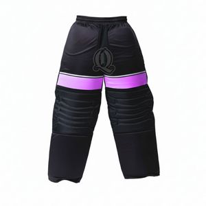 Custom Floorball Goalie Pants <b>Pink</b> Padded Panel Heavy Protection Polyester Wide Leg Comfortable Design Men Women Floorball Games - Product Image 3