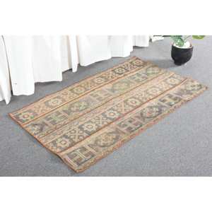 Alfombra rústica marrón verde grande de 2,4x4 pies, tejido plano turco, respaldo de látex de lana, Patchwork Rectangular para pasillo, alfombra de felpa para habitación - Product Image 4