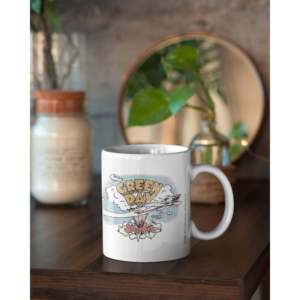 Tasse Green Day Dookie au design nordique original, 12 oz, en céramique, compatible micro-ondes et lave-vaisselle, en grès, mugs à eau avec propriétés thermiques - Product Image 1