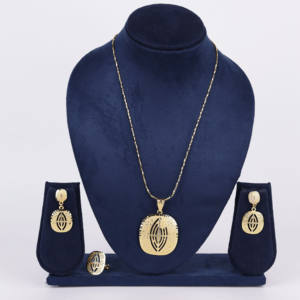 ชุดจี้ทองเหลืองพรีเมี่ยมสุดพิเศษสร้อยคอประดับเพชรสร้อยคอประดับแฟชั่นแบบออร์โธดอกซ์ - Product Image 1
