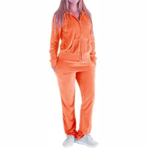 Survêtement d'hiver pour femme de qualité supérieure, coupe ajustée, à capuche, uni, impression de logo personnalisée, léger, respirant, séchage rapide - Product Image 2