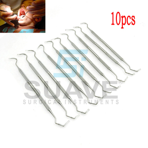 Herramienta Dental de acero inoxidable de 10 piezas, juego de sonda exploradora de higiene para limpieza de dientes de dentista por INSTRUMENTOS SUAVE - Product Image 2