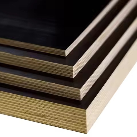 Factory Price 1220x2440mm 17-21mm Melamine Film Faced Plywood E0 Certified Reusable 10 Times Rubber Core Warehouse Villa Outdoor