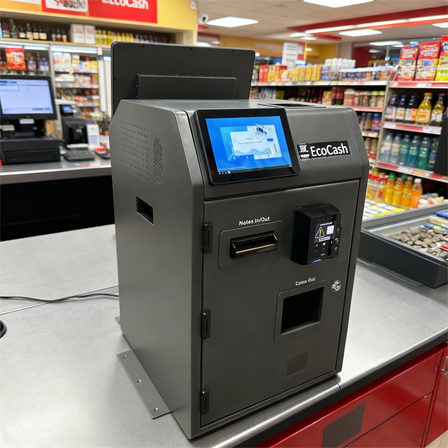 Cash Handling Machine Built-in Software Notes Coins Processing Device POS System Payment Machine Kiosk with API for Retail