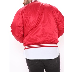 Vente en gros 2024 Logo personnalisé Veste universitaire en satin High Street Style Polyester Broderie Baseball Letterman Veste - Product Image 6