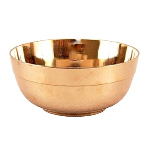 Tazón de servicio moderno para cocina, mesa decorativa de restaurante, Hotel, casa, Color Cobre, forma redonda, cuencos de frutas secas - Product Image 1