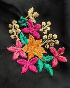 Z Màu Đen Voan <span class=keywords><strong>Saree</strong></span> Nhiều Màu Chủ Đề Thêu Tua Chất Lượng Cao Áo Tốt Nhất Ấn Độ Pakistan Quần Áo Bán Buôn Giá Rẻ - Product Image 6