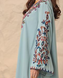 Wholesale Luxury <b>Satin</b> <b>Abaya</b> Dress Ruffle Sleeves Customizable Petite Silk High Islamic Clothing for Women Traditional Muslim - Product Image 4