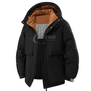 Veste matelassée décontractée pour homme, coupe ample, anti-bactérienne, coupe-vent, respirante, style streetwear, avec capuche et multiples poches sur le devant - Product Image 4