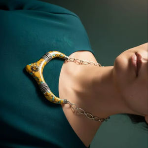 Collier ethnique tribal massif fait main de qualité supérieure pour femme, motif léopard, argenté, 20 % de réduction, cadeau du Nouvel An - Product Image 2