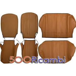 Kit Completo de Fundas para Asientos de Coche Fiat 500 L OCRA a Canalette Tappezzeria - Product Image 1