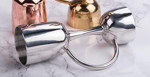 High Quality Silver Peg Measure Jigger with Handle & Cocktail Shaker Drink Measuring <b>Bar</b> <b>Tool</b> Jigger 30/60Ml - Product Image 2